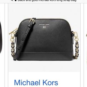 Michael Kors Large Saffiano Dome Purse Black